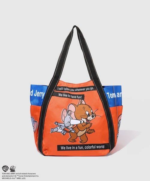 Tom&Jerry(トムアンドジェリー)の「TOM&JERRY バルーントート(トートバッグ・メンズ・グリーン/レッド/ベージュ/オレンジ/ブラック/ベージュ系1・FREE)」の6枚目の写真