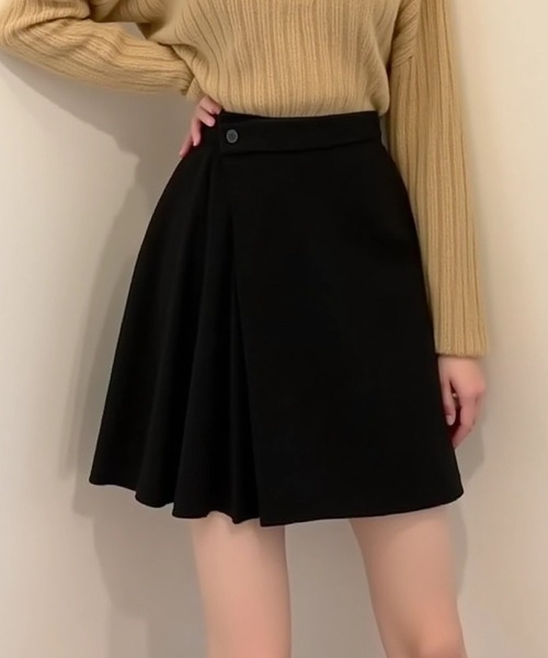 cammie（キャミー）の「サイドプリーツスカート（スカート・レディース・ブラック/ブラウン・S/M）」の2枚目の写真