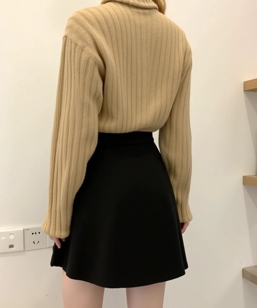 cammie（キャミー）の「サイドプリーツスカート（スカート・レディース・ブラック/ブラウン・S/M）」の3枚目の写真