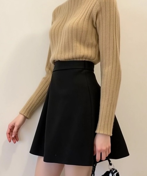 cammie（キャミー）の「サイドプリーツスカート（スカート・レディース・ブラック/ブラウン・S/M）」の4枚目の写真