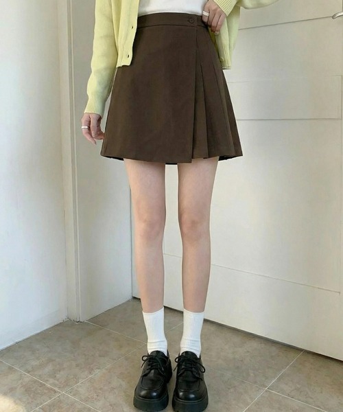 cammie（キャミー）の「サイドプリーツスカート（スカート・レディース・ブラック/ブラウン・S/M）」の9枚目の写真