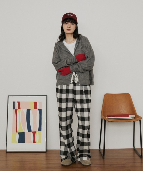 MERLOT（メルロー）の「ダブルジップニットパーカー（パーカー・レディース・グレー/レッド/ブルー/ネイビー・FREE）」の20枚目の写真