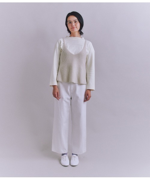 SIPULI(シプリ)の「Colorful Melange 2wayペプラムキャミニット(ニット/セーター・レディース・イエロー/ダークブラウン/グレイッシュベージュ・2)」の11枚目の写真