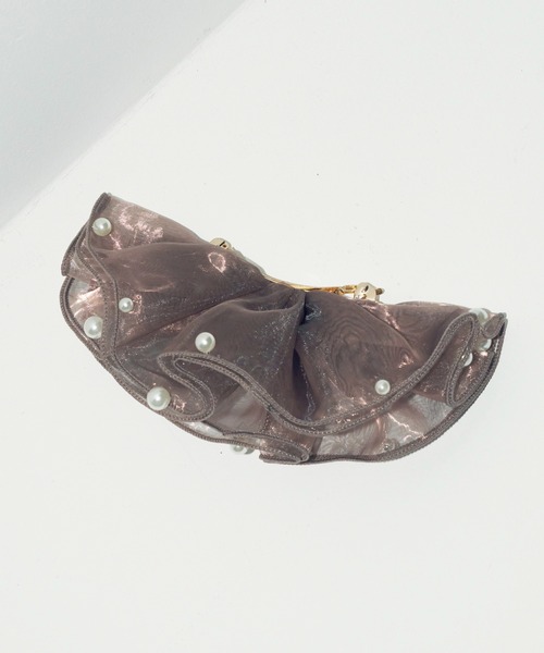 GOLDY（ゴールディ）の「スフィアー シアー フリル バレッタ（バレッタ/ヘアクリップ・レディース・ブラック系1/ブルー系1/ブラック系2/ブルー系2/ホワイト系2/ホワイト系1/パープル系2/ブラウン系1/ブラウン系2/グレー系2/パープル系1/グレー系1・FREE）」の8枚目の写真