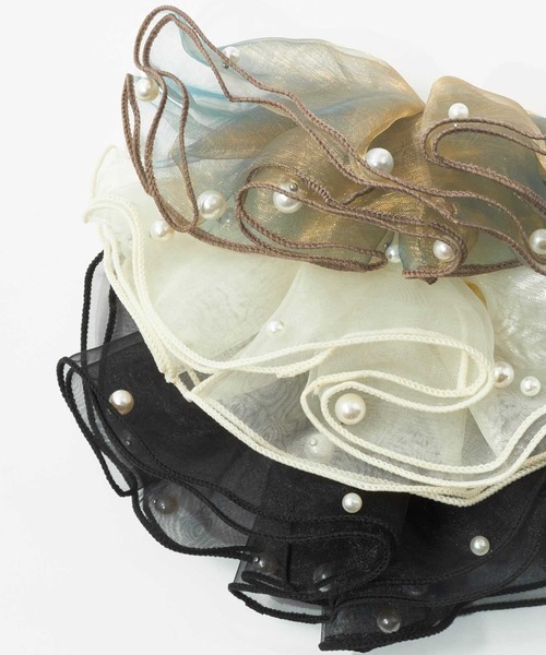 GOLDY（ゴールディ）の「スフィアー シアー フリル バレッタ（バレッタ/ヘアクリップ・レディース・ブラック系1/ブルー系1/ブラック系2/ブルー系2/ホワイト系2/ホワイト系1/パープル系2/ブラウン系1/ブラウン系2/グレー系2/パープル系1/グレー系1・FREE）」の14枚目の写真