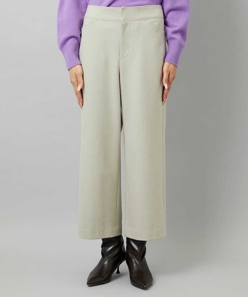 MICHEL KLEIN（ミッシェル・クラン）の「［定番人気/新色追加］裏起毛ワイドクロップドパンツ(機能素材)（その他パンツ・レディース・ブラック/アイボリー/ベージュ/ライトグレー・38）」の15枚目の写真