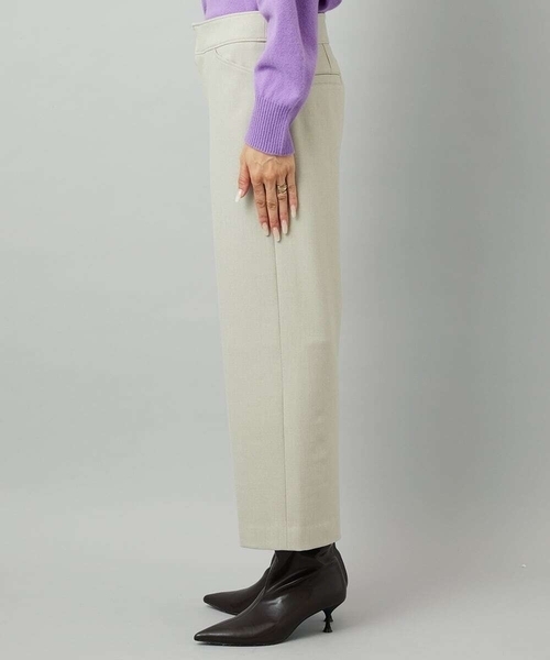 MICHEL KLEIN（ミッシェル・クラン）の「［定番人気/新色追加］裏起毛ワイドクロップドパンツ(機能素材)（その他パンツ・レディース・ブラック/アイボリー/ベージュ/ライトグレー・38）」の16枚目の写真