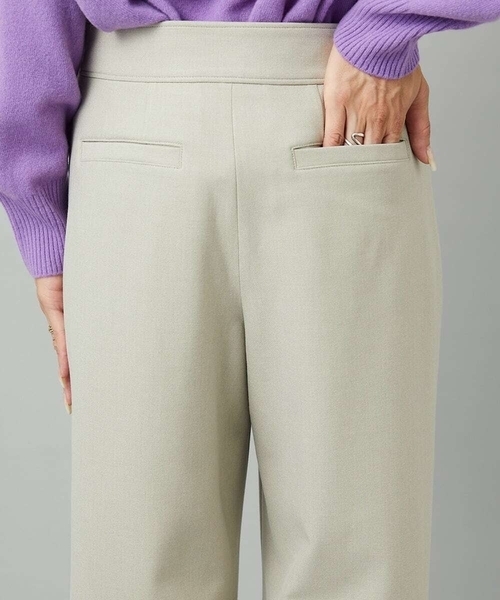 MICHEL KLEIN（ミッシェル・クラン）の「［定番人気/新色追加］裏起毛ワイドクロップドパンツ(機能素材)（その他パンツ・レディース・ブラック/アイボリー/ベージュ/ライトグレー・38）」の18枚目の写真
