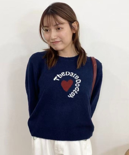 mebole(メボレ)の「ハートレターセーター(ニット/セーター・レディース・ネイビー/ダークグレー/アイボリー/グレー・FREE)」の18枚目の写真