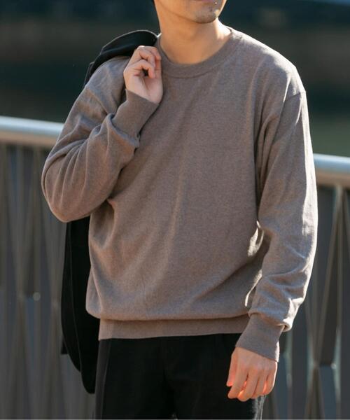 URBAN RESEARCH ROSSO MEN（アーバンリサーチロッソメン）の「コットンカシミヤクルーネックニット（ニット/セーター・メンズ・ブルー/グレー/ブラック/アイボリー/グレー系その他・LARGE/MEDIUM）」の4枚目の写真