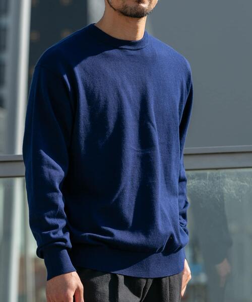 URBAN RESEARCH ROSSO MEN（アーバンリサーチロッソメン）の「コットンカシミヤクルーネックニット（ニット/セーター・メンズ・ブルー/グレー/ブラック/アイボリー/グレー系その他・LARGE/MEDIUM）」の5枚目の写真