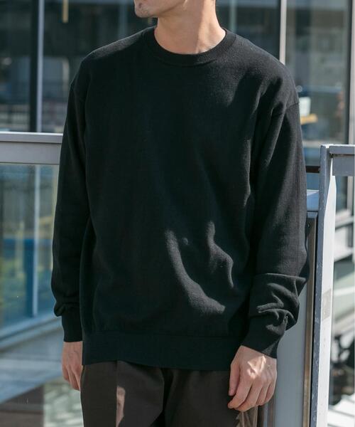 URBAN RESEARCH ROSSO MEN（アーバンリサーチロッソメン）の「コットンカシミヤクルーネックニット（ニット/セーター・メンズ・ブルー/グレー/ブラック/アイボリー/グレー系その他・LARGE/MEDIUM）」の20枚目の写真