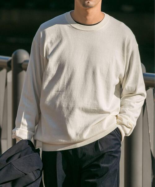 セール】コットンカシミヤクルーネックニット（ニット/セーター