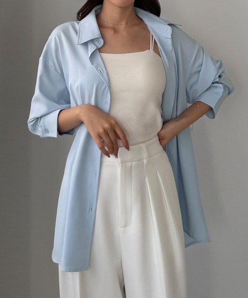 Louere(ルエレ)の「バックオープンシャツ(シャツ/ブラウス・レディース・ホワイト/ブラック/ブルー・SMALL/MEDIUM/LARGE/X-LARGE)」の18枚目の写真