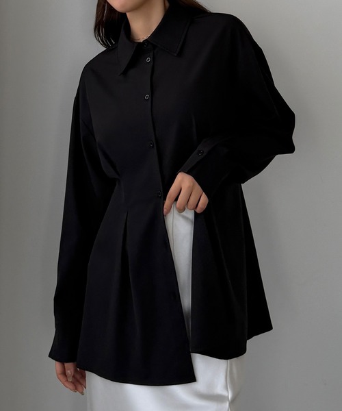 Louere(ルエレ)の「バックオープンシャツ(シャツ/ブラウス・レディース・ホワイト/ブラック/ブルー・SMALL/MEDIUM/LARGE/X-LARGE)」の9枚目の写真