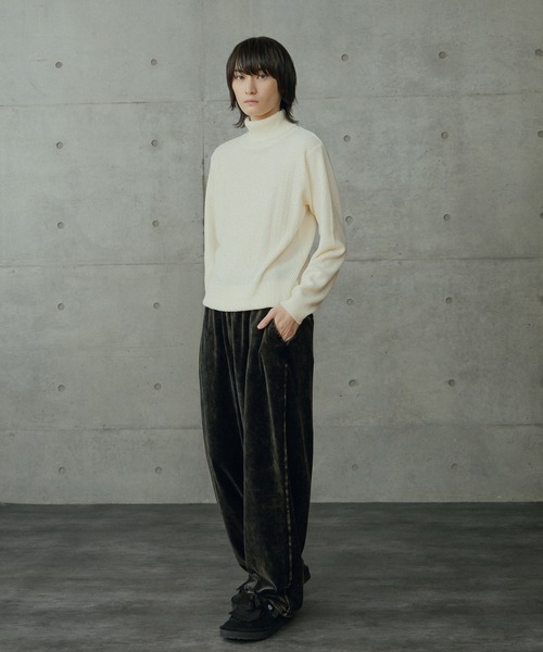 RATTLE TRAP(ラトルトラップ)の「12Gウール混ハイゲージタートルネック(ニット/セーター・メンズ・ベージュ/ホワイト/ブラック・LL/L/M)」の13枚目の写真