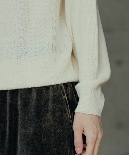 RATTLE TRAP(ラトルトラップ)の「12Gウール混ハイゲージタートルネック(ニット/セーター・メンズ・ベージュ/ホワイト/ブラック・LL/L/M)」の16枚目の写真