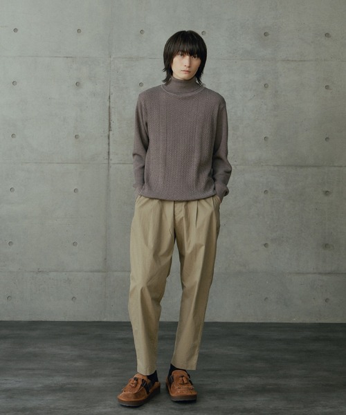 RATTLE TRAP(ラトルトラップ)の「12Gウール混ハイゲージタートルネック(ニット/セーター・メンズ・ベージュ/ホワイト/ブラック・LL/L/M)」の18枚目の写真