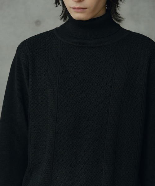 RATTLE TRAP(ラトルトラップ)の「12Gウール混ハイゲージタートルネック(ニット/セーター・メンズ・ベージュ/ホワイト/ブラック・LL/L/M)」の6枚目の写真