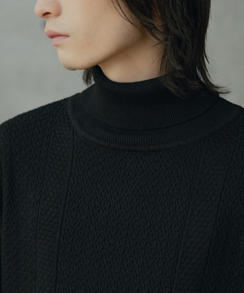 RATTLE TRAP(ラトルトラップ)の「12Gウール混ハイゲージタートルネック(ニット/セーター・メンズ・ベージュ/ホワイト/ブラック・LL/L/M)」の5枚目の写真