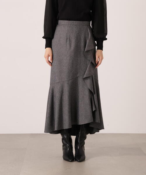 PROPORTION BODY DRESSING(プロポーションボディドレッシング)の「ラッフルディティールスカート / 1215220111(スカート・レディース・ダークグレー/ブラウン・P/S/MEDIUM)」の20枚目の写真