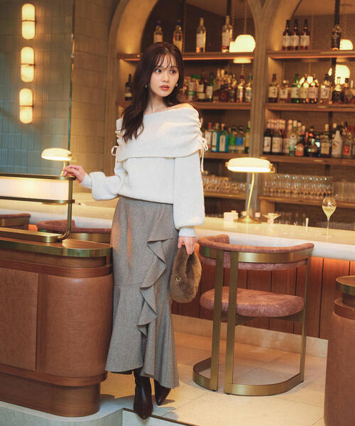 PROPORTION BODY DRESSING(プロポーションボディドレッシング)の「ラッフルディティールスカート / 1215220111(スカート・レディース・ダークグレー/ブラウン・P/S/MEDIUM)」の12枚目の写真