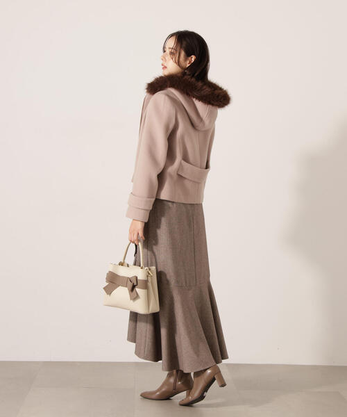 PROPORTION BODY DRESSING(プロポーションボディドレッシング)の「ラッフルディティールスカート / 1215220111(スカート・レディース・ダークグレー/ブラウン・P/S/MEDIUM)」の6枚目の写真