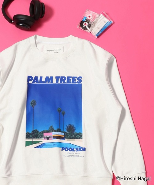 GLOBAL WORK(グローバルワーク)の「永井博コラボ/スウェットプルオーバー/601527(Tシャツ/カットソー・メンズ・ダークブラウン/その他2/グレー系その他4/ダークグレー/その他1/ブラック・LARGE/SMALL/MEDIUM)」の5枚目の写真
