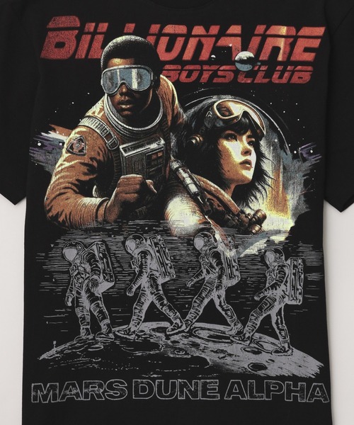 BILLIONAIRE BOYS CLUB（ビリオネア・ボーイズ・クラブ）の「BILLIONAIRE BOYS CLUB RUNNER HEAVYWT WASHED OVSIZ 851-1308（Tシャツ/カットソー・メンズ・ホワイト/ブラック・S/L/M）」の6枚目の写真