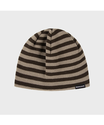 ROCKCAKE（ロックケーキ）の「Label Stripe Beanie - Brown（ニットキャップ/ビーニー）」