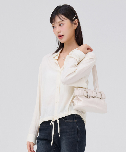 CHASECULT（チェイスカルト）の「レディースクリースシャツ-アイボリー（シャツ/ブラウス・レディース・アイボリー・FRE）」の5枚目の写真
