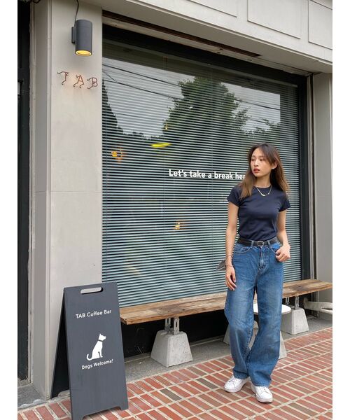 MUSINSA STANDARD WOMAN（ムシンサスタンダードウーマン）の「ウィメンズベーシッククルーネックTシャツ[ダークネイビー]（Tシャツ/カットソー・レディース・その他・SMALL/MEDIUM/X-SMALL/X-LARGE/LARGE）」の12枚目の写真