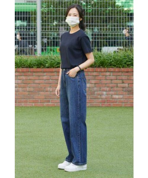 MUSINSA STANDARD WOMAN（ムシンサスタンダードウーマン）の「ウィメンズベーシッククルーネックTシャツ[ダークネイビー]（Tシャツ/カットソー・レディース・その他・SMALL/MEDIUM/X-SMALL/X-LARGE/LARGE）」の13枚目の写真