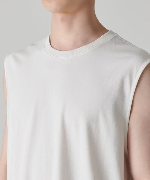 MUSINSA STANDARD（ムシンサスタンダード）の「[クールタンダード] リラックスドスリーブレスタップ [クリーム]（Tシャツ/カットソー・メンズ・その他・SMALL/MEDIUM/LARGE/X-LARGE/XX-LARGE/XXX-LARGE）」の3枚目の写真