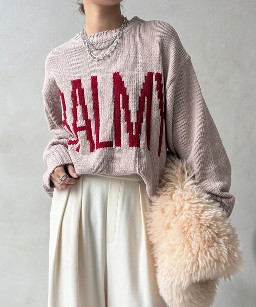 DouDou（ドゥドゥ）の「モールロゴニット（ニット/セーター・レディース・オフホワイト/ブラック/ベージュ・FREE）」の3枚目の写真