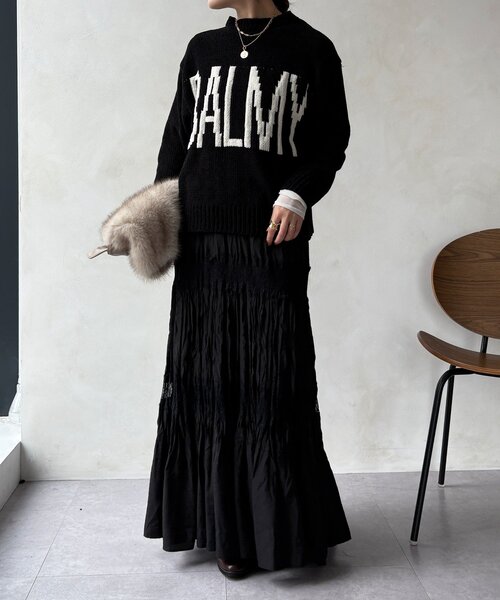 DouDou（ドゥドゥ）の「モールロゴニット（ニット/セーター・レディース・オフホワイト/ブラック/ベージュ・FREE）」の13枚目の写真