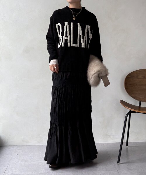 DouDou（ドゥドゥ）の「モールロゴニット（ニット/セーター・レディース・オフホワイト/ブラック/ベージュ・FREE）」の15枚目の写真