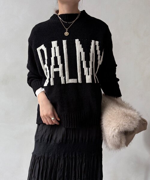 DouDou（ドゥドゥ）の「モールロゴニット（ニット/セーター・レディース・オフホワイト/ブラック/ベージュ・FREE）」の20枚目の写真