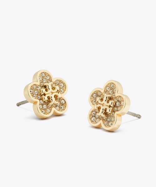 TORY BURCH（トリーバーチ）の「フォーゲットミーノット パヴェ スタッズピアス（ピアス（両耳用）・レディース・ゴールド・ONE SIZE）」の2枚目の写真