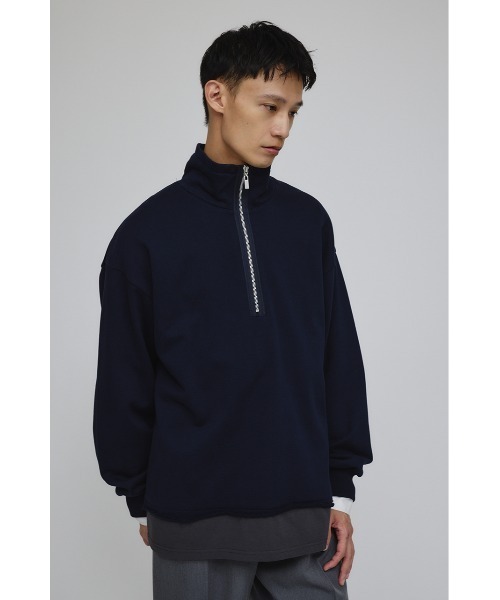 STYLEMIXER（スタイルミキサー）の「レイヤードハーフジップスウェット（スウェット・メンズ・グレー/ベージュ/ネイビー・MEDIUM/LARGE）」の3枚目の写真