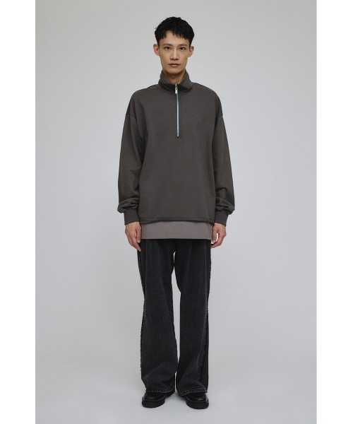 STYLEMIXER（スタイルミキサー）の「レイヤードハーフジップスウェット（スウェット・メンズ・グレー/ベージュ/ネイビー・MEDIUM/LARGE）」の4枚目の写真