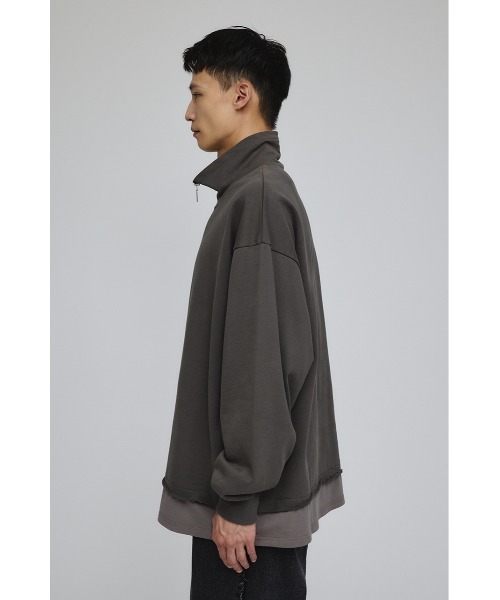 STYLEMIXER（スタイルミキサー）の「レイヤードハーフジップスウェット（スウェット・メンズ・グレー/ベージュ/ネイビー・MEDIUM/LARGE）」の8枚目の写真