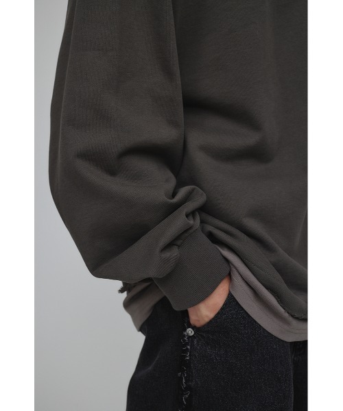 STYLEMIXER（スタイルミキサー）の「レイヤードハーフジップスウェット（スウェット・メンズ・グレー/ベージュ/ネイビー・MEDIUM/LARGE）」の10枚目の写真