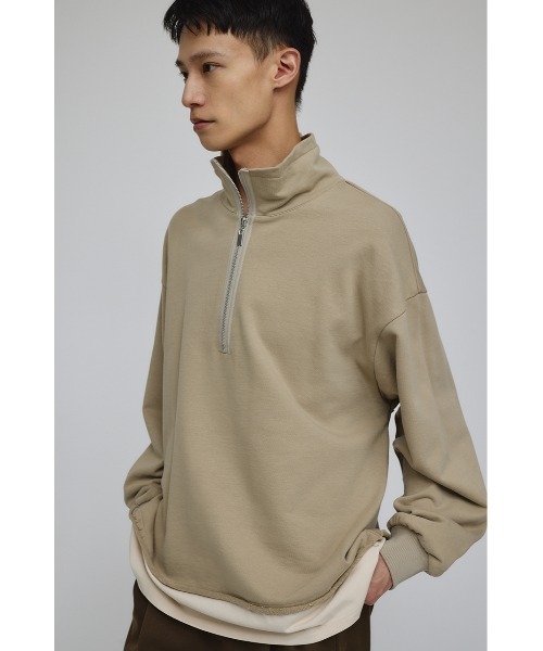 STYLEMIXER（スタイルミキサー）の「レイヤードハーフジップスウェット（スウェット・メンズ・グレー/ベージュ/ネイビー・MEDIUM/LARGE）」の18枚目の写真