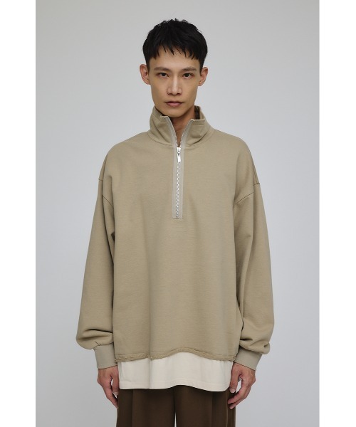 STYLEMIXER（スタイルミキサー）の「レイヤードハーフジップスウェット（スウェット・メンズ・グレー/ベージュ/ネイビー・MEDIUM/LARGE）」の19枚目の写真