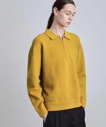 ハーフジップ」に該当するメンズのニット/セーター（イエロー/黄色系