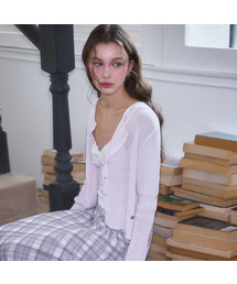 Linen Knit Cardigan [Pink]