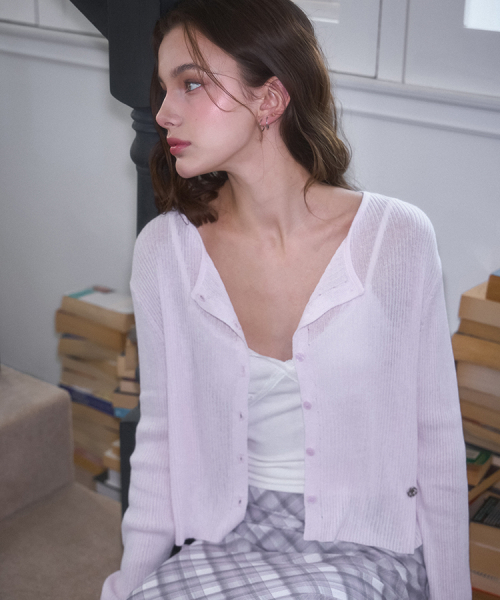ROSEFRANTZ（ロゼフランツ）の「Linen Knit Cardigan [Pink]（カーディガン/ボレロ・レディース・PINK・FREE）」の3枚目の写真