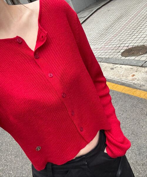 ROSEFRANTZ（ロゼフランツ）の「Linen Knit Cardigan [Pink]（カーディガン/ボレロ・レディース・PINK・FREE）」の6枚目の写真