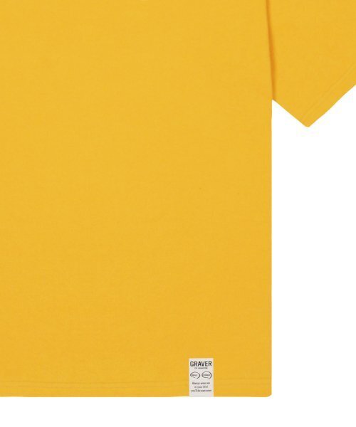GRAVER（グレーバー）の「[ユニセックス]ドローイングスマイルクラウドロゴ半袖Tシャツ_マスタード（Tシャツ/カットソー・レディース・マスタード・LARGE/MEDIUM/SMALL/X-LARGE）」の4枚目の写真